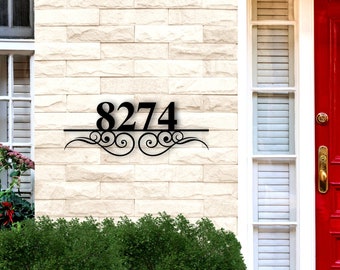 Metal Address Sign for House, Address Number Sign, Metal Address Plaque, House Numbers Sign, Decorative Address Sign, Front Porch Decor Sign