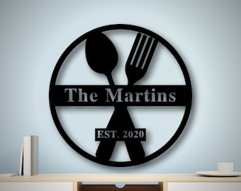 Personalized Metal Kitchen Sign, Chef Sign, Kitchen Metal Signs, Personalized Kitchen Sign, Chef Party Decor, Custom Metal Cooking Decor