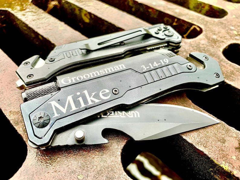 Multi Tool Pocket Knife Engraved Survival Knife Pocket Etsy