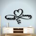 Personalized Infinity Heart Metal Sign, Infinity Sign, Custom Family Sign, Metal Infinity Symbol, Wedding Gifts 
