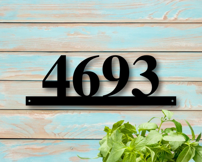 Metal House Numbers, Address Sign, House Number Plaque, Metal Address Numbers, Address Plaque, Front Porch Decor, Porch Signs, Metal Signs image 3