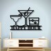 Personalized Bar Theme Sign, Custom Happy Hour Sign, Whiskey Sign, Metal Family Name Sign with Margarita, Margarita Lover Gift 