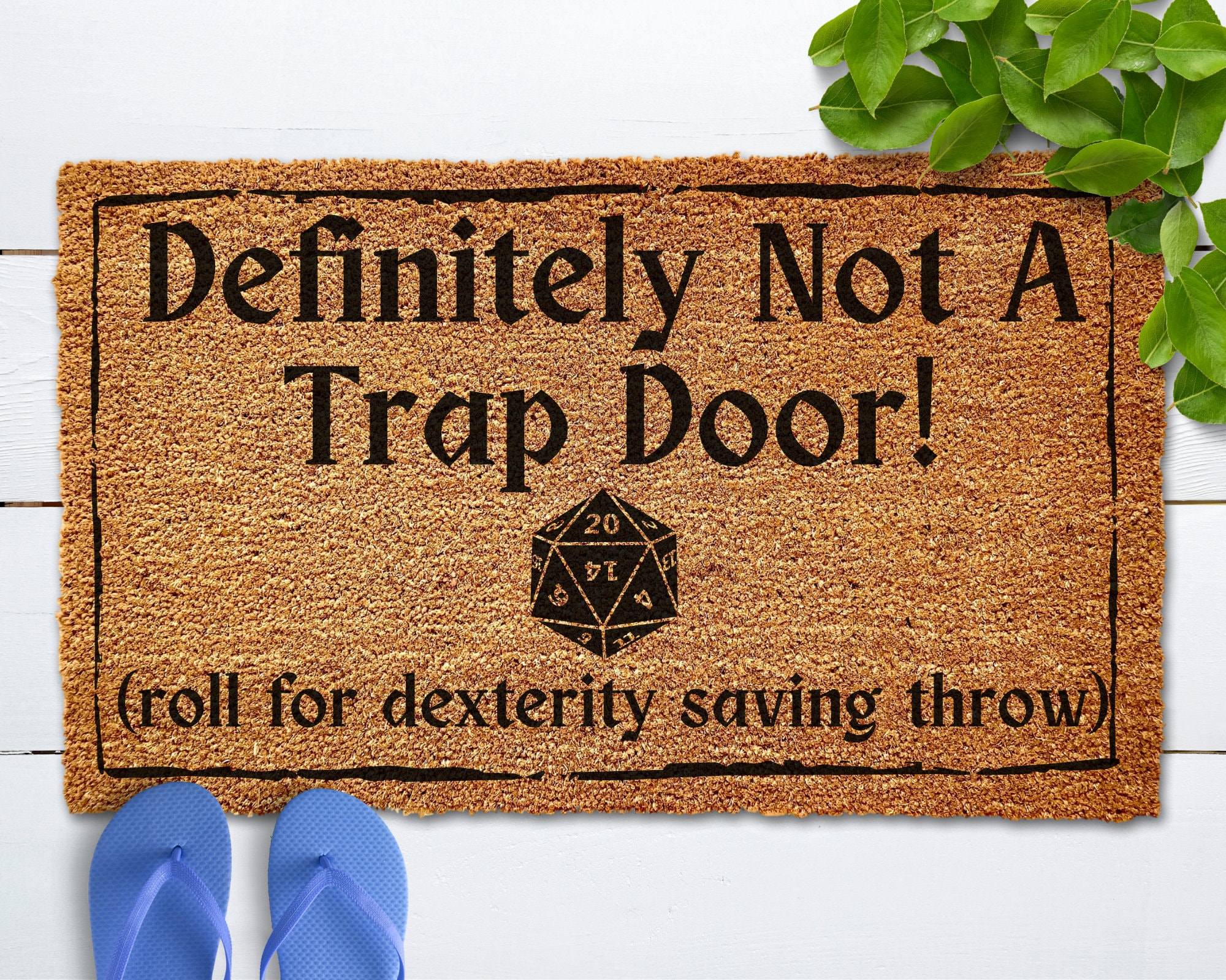 Funny DND Doormat - DEFINITELY NOT A TRAP DOOR！