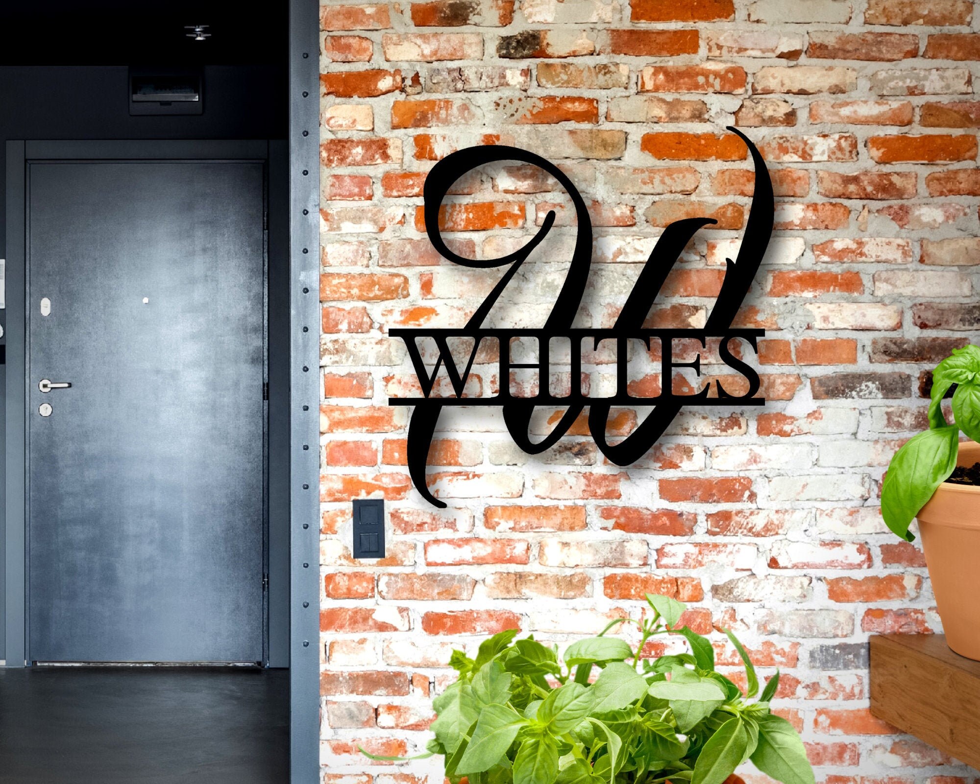 Personalized Family Name Metal Sign, Last Name Sign, Metal Wall Art ...
