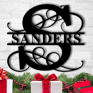 Personalized Family Name Metal Sign, Housewarming gift, Metal Monogram Sign, Door Hanger, Last Name Sign, Metal Wall Art, Wedding Gift
