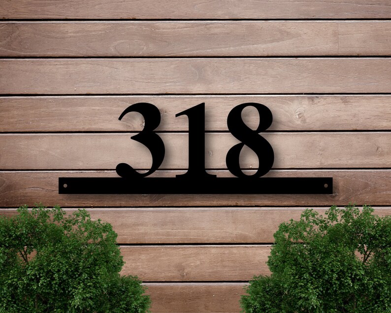 Metal House Numbers, Address Sign, House Number Plaque, Metal Address Numbers, Address Plaque, Front Porch Decor, Porch Signs, Metal Signs image 2