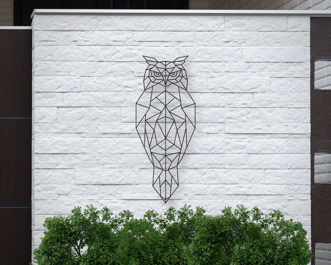 Owl Metal Wall Art Metal Owl Garden Art Metal Wall Art Etsy
