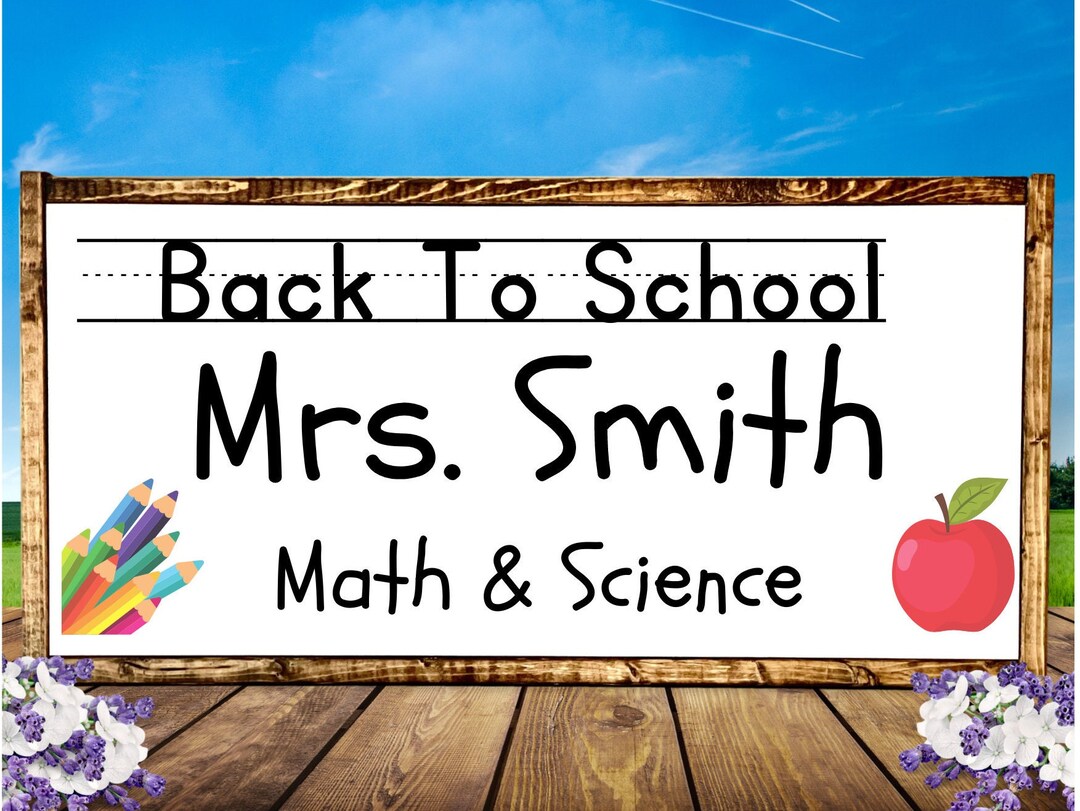 Personalized Back to School Sign, Custom School Framed Sign ...