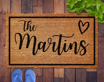 Personalized Doormat, Custom Doormat, Personalized Doormat With Name, Last Name Mat, Monogram Rug, Housewarming Gift, Closing Gift