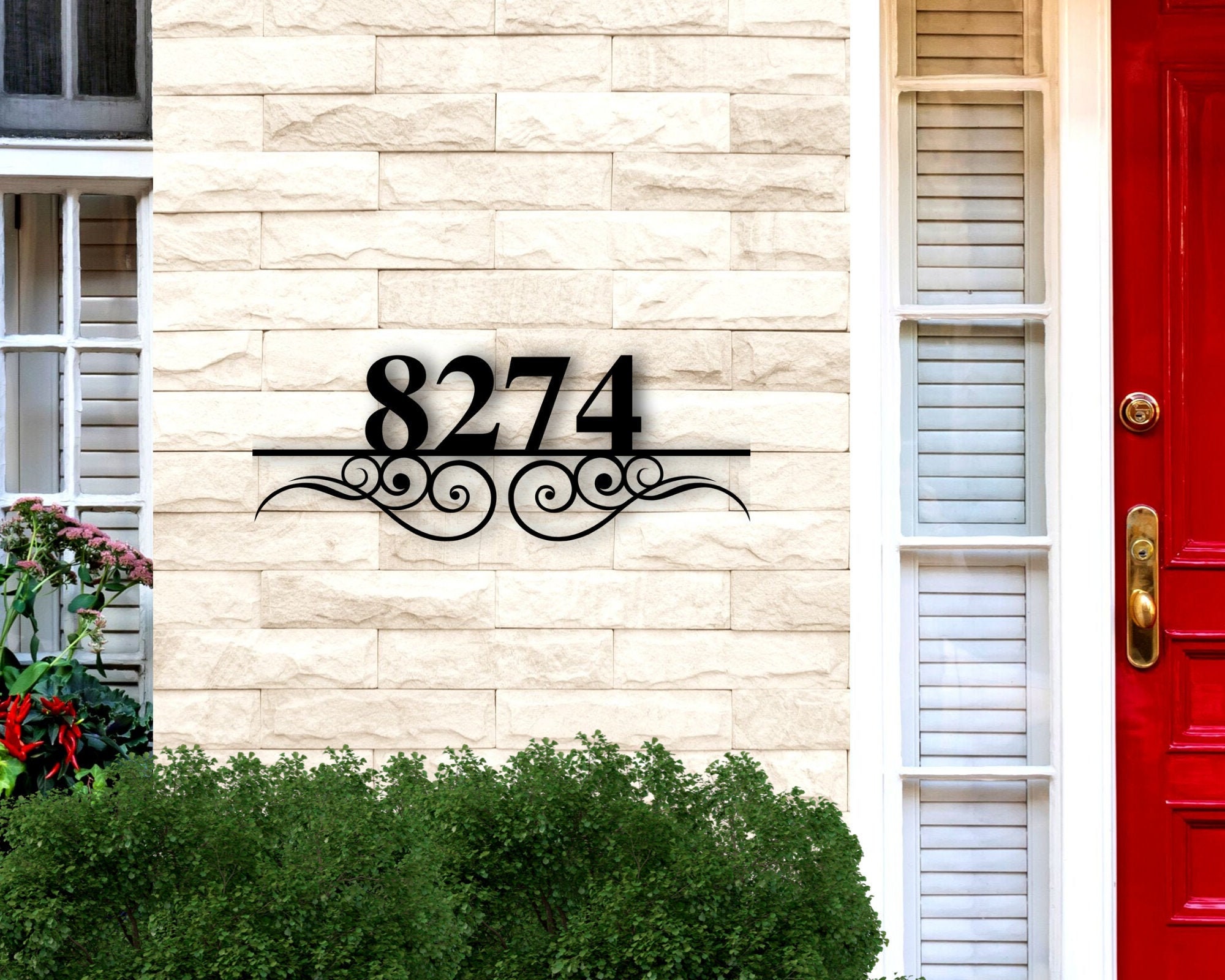 Address Sign Porch Signs Metal Signs Front Porch Decor Address Plaque Metal Address Numbers Metal House Numbers House Number Plaque