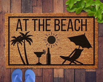 Beach Welcome Mat, Fun Beach Doormat, Housewarming Gift, Beach Mat, Welcome Door Mat, Fun Welcome Mat, Beach House Gift, Beach Lover Gift