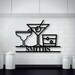 Personalized Bar Theme Sign,Custom Bar Theme Sign,Drink Sign,Metal Family Name Sign for bar, Martini Lover Gift,Last Name Sign,Whiskey Decor 
