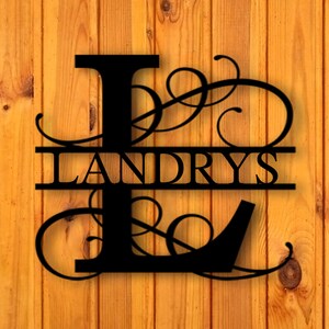 Last Name Metal Sign, Family Name Sign, Personalized Metal Wall Decor, Housewarming Gift, Welcome Sign for Front Porch, Metal Monogram Sign