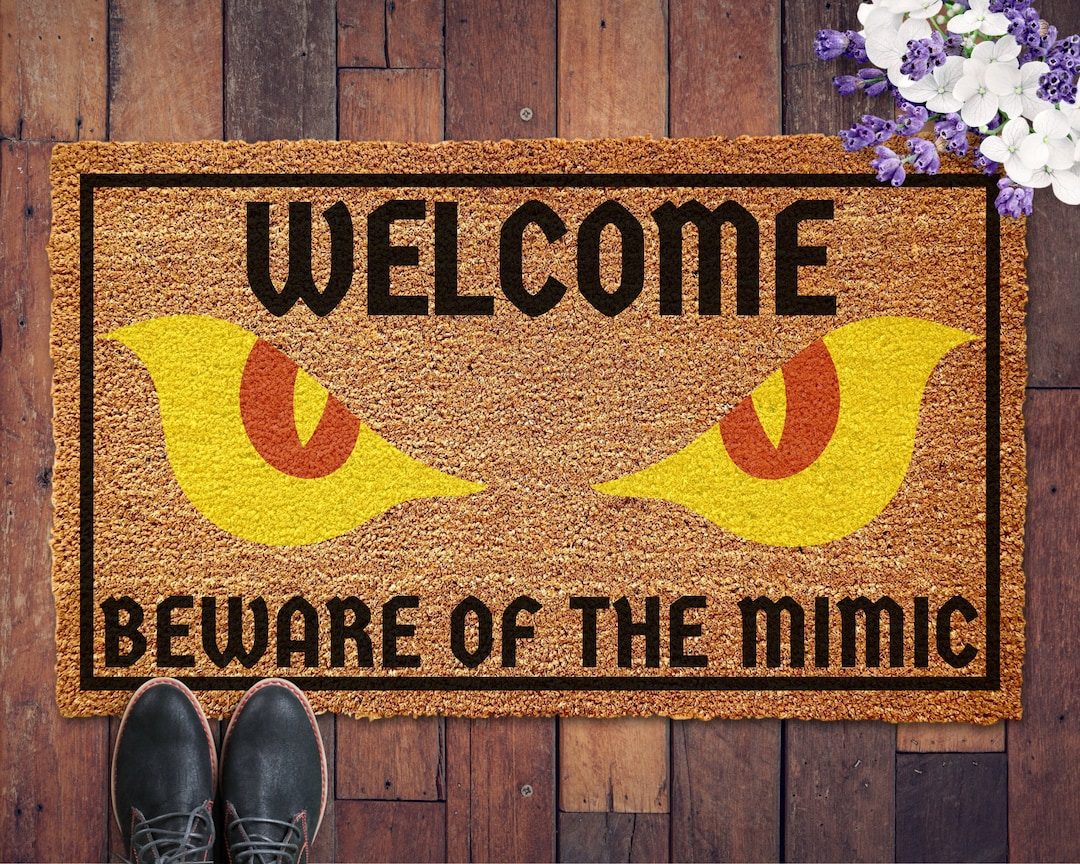 Beware of the Mimic Doormat, D&D Doormat, Dungeons and Dragons Doormat