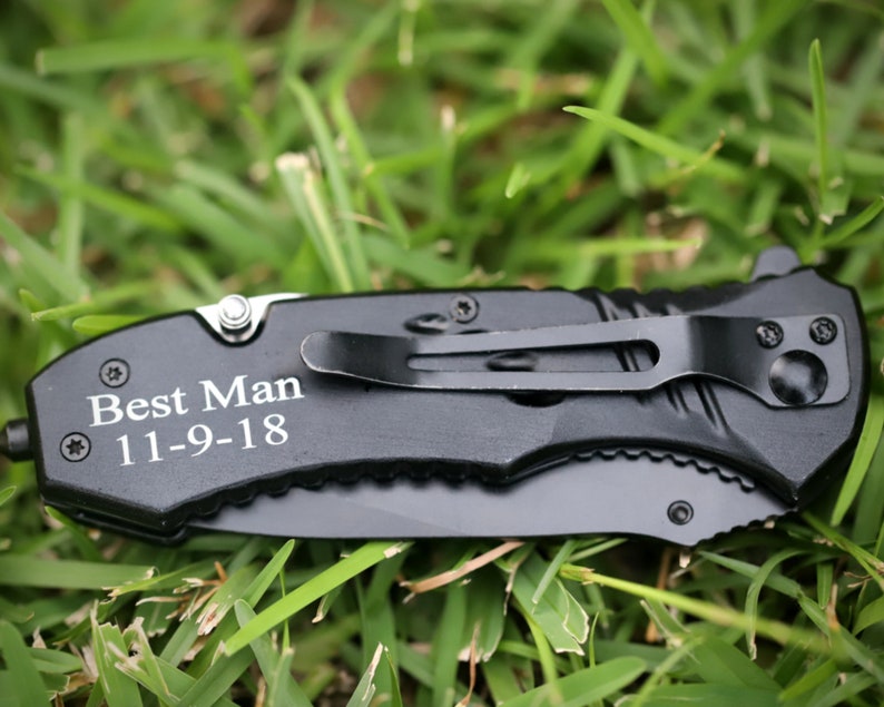 Groomsmen Gift Knife, Knife for Groomsmen Gift, Engraved Knife for Groomsmen Gift, Pocket Knife for Groomsmen Gift, Groomsmen Proposal Knife image 7