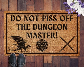 Do Not Piss Off The DM Doormat, D&D Welcome Mat, Dungeons and Dragons Doormat, DND Doormat, DND Gift, Housewarming Gift, Welcome Door Mat
