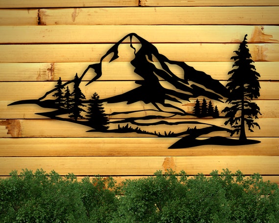 Mountain Wall Art Metal Mountain Sign Mountain Art Mountain