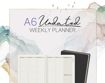 A6 Undated Weekly Planner - 52gsm Tomoe River Paper