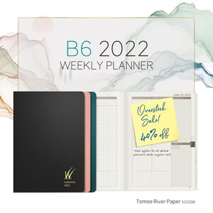 Agenda hebdomadaire B6 2022 - Papier Tomoe River 52 g/m²