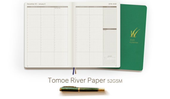 2020 Tomoe River Weekly Vertical Planner Agenda A5 Etsy