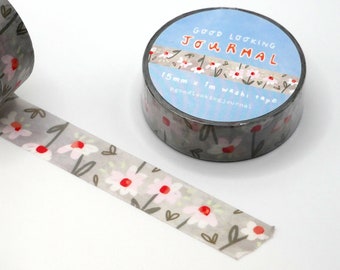 Daisies Washi Tape - decorative masking tape for journaling