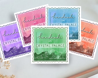Handmade in Crystal Palace Stickers - Packaging Stickers