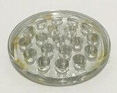 Large Glass Vintage Flower Frog 19 holes Collectible Home Decor floral Supply