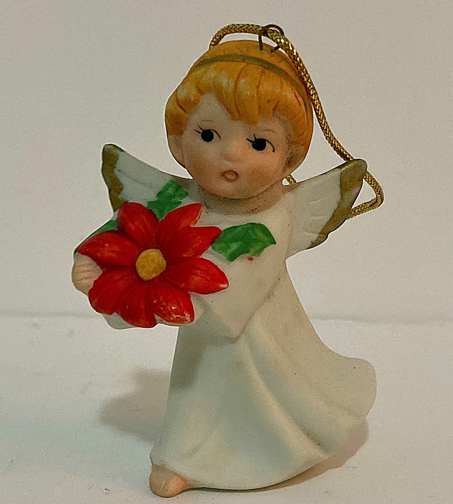 VTG Homco Porcelain Angel Figurine Christmas Tree Ornament Etsy