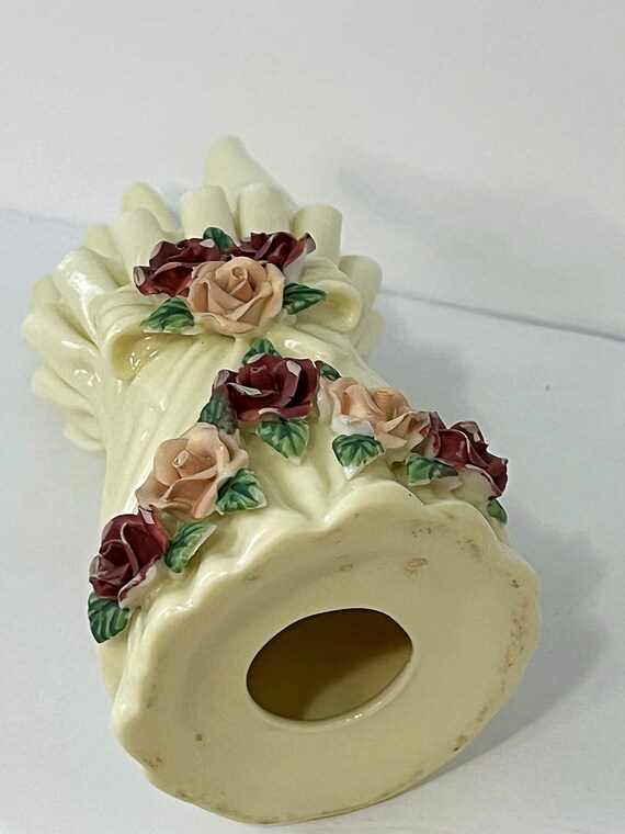 Jewelry Display Victorian Style Ceramic Hand Flor… - image 4