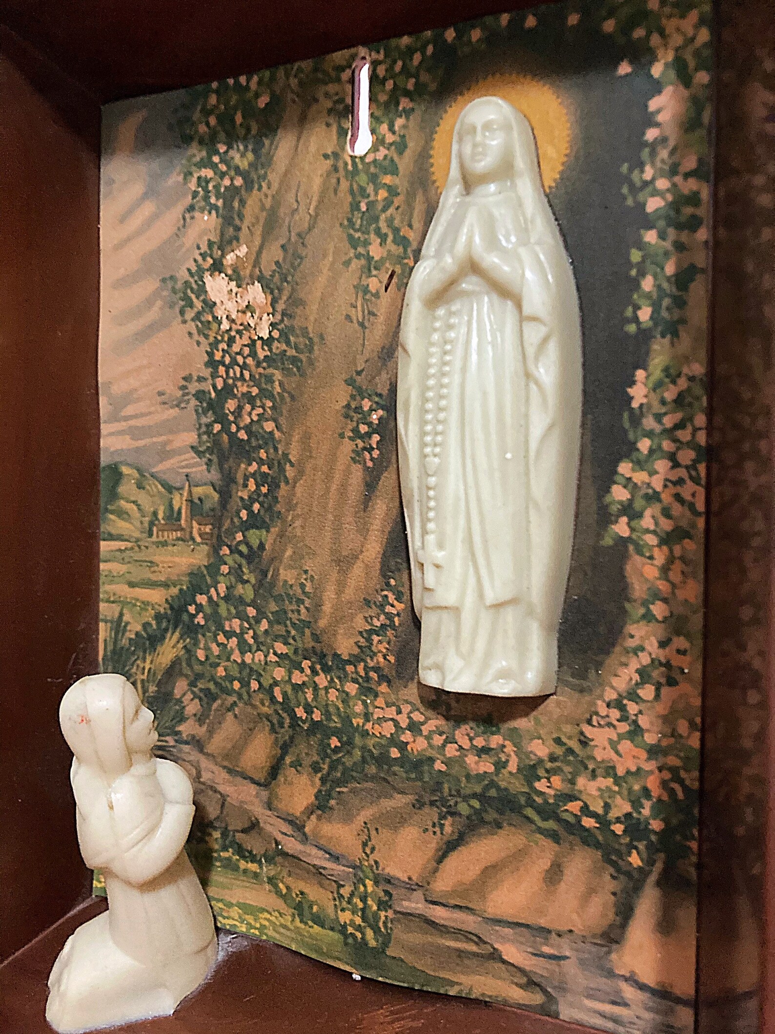 VTG Sacred Mother Mary Statue Figurine Molded Plastic Girl | Etsy