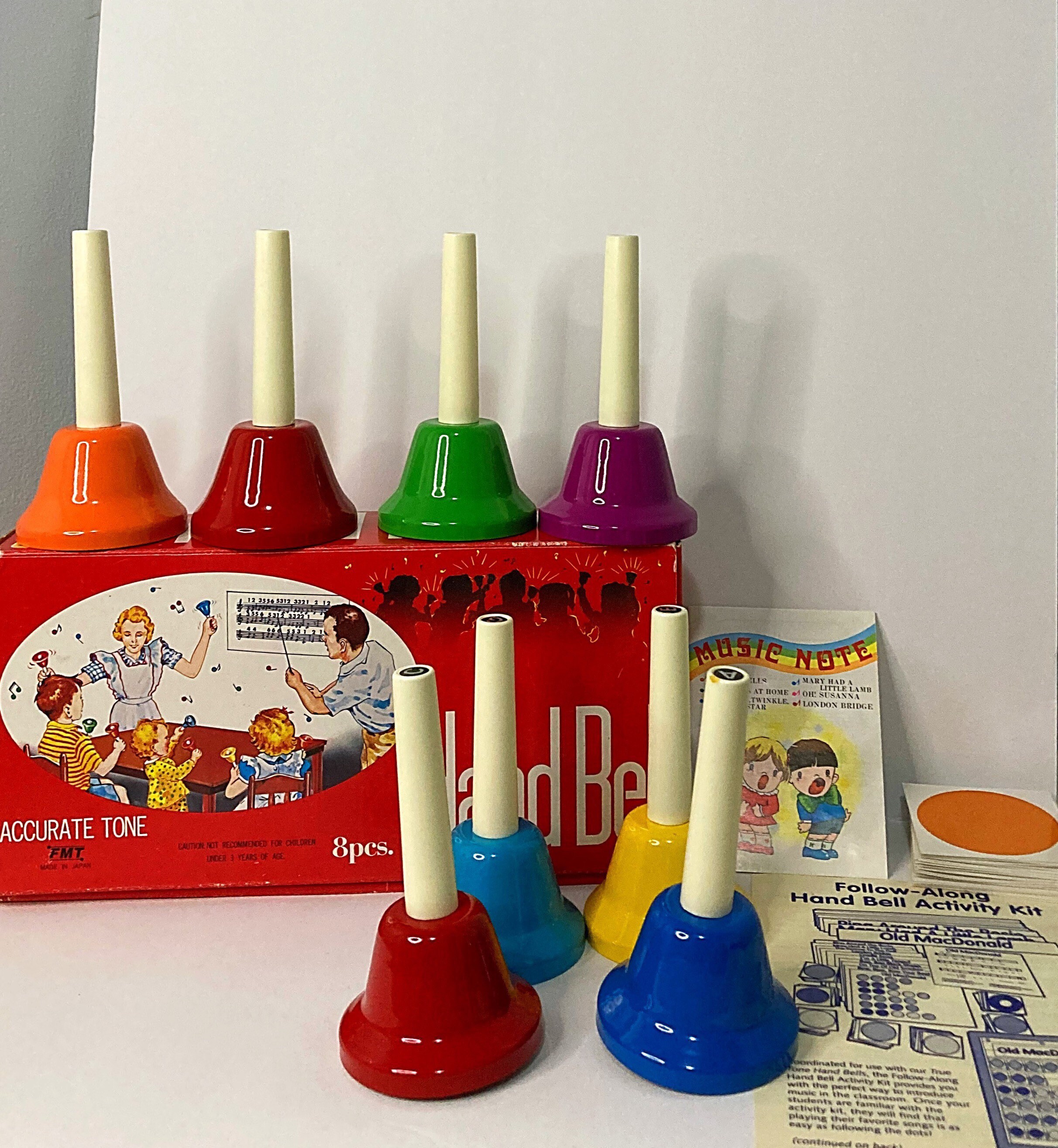 Hand Bells Musical Childrens 8 Piece Accurate Tone Set by FMT Etsy