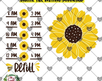 Free Free 72 Sunflower Water Bottle Tracker Svg SVG PNG EPS DXF File