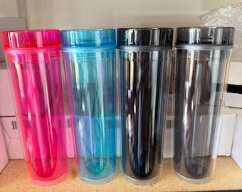 22oz Blank Acrylic Skinny Tumbler – DIY Vinyl, Sublimation