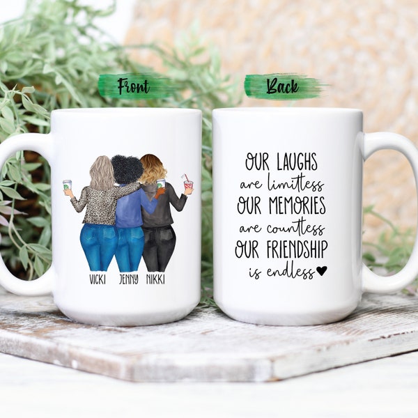Best Friends Mug | Personalized Gifts for Best Friends | Best Friend Gifts | Custom Coffee Mug | Personalized Best Friend Mug | Handmade Mug