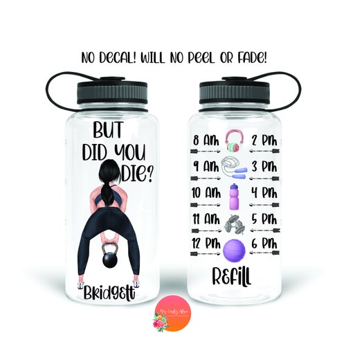 Personalized Water Bottle Fitness Tumbler Gym Water Bottle Etsy