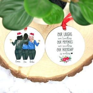 Gepersonaliseerd ornament voor beste vriend | Aangepast kerstcadeau