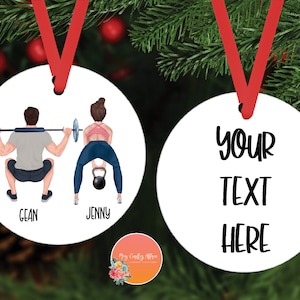 Christmas Ornaments | Friend Ornament| | Best Friend Gift | Custom Ornament | Personalized Ornament | Workout Gifts | Fitness Gifts