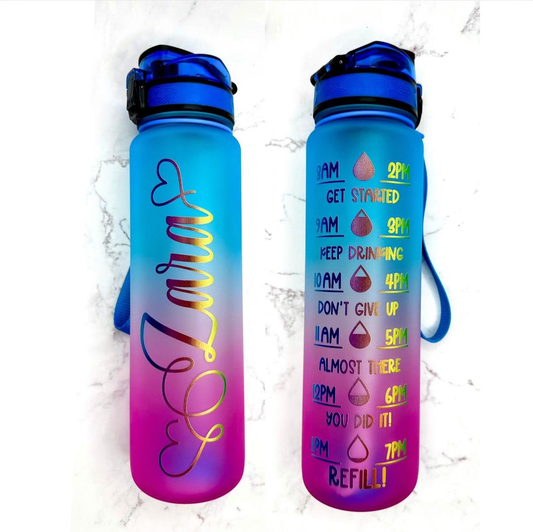 Custom Water Bottle | Water Bottle Tracker | Personalized Water Bottle ...