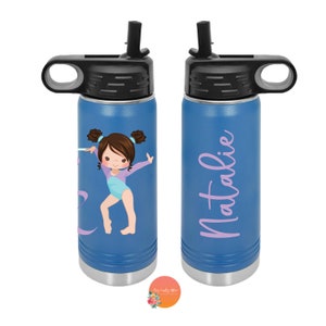 Gymnastics Water Bottle Gymnastic Water Bottle Kids Water Bottle Water Bottle Gymnastic Gifts Gymnast Water Bottle Team Gifts image 1