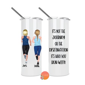 Fitness Tumbler | Runner Gift for Her | Runner Partner Gift | Custom  Running Tumbler | Best Friend Tumbler | Workout Gifts | Runner Gift