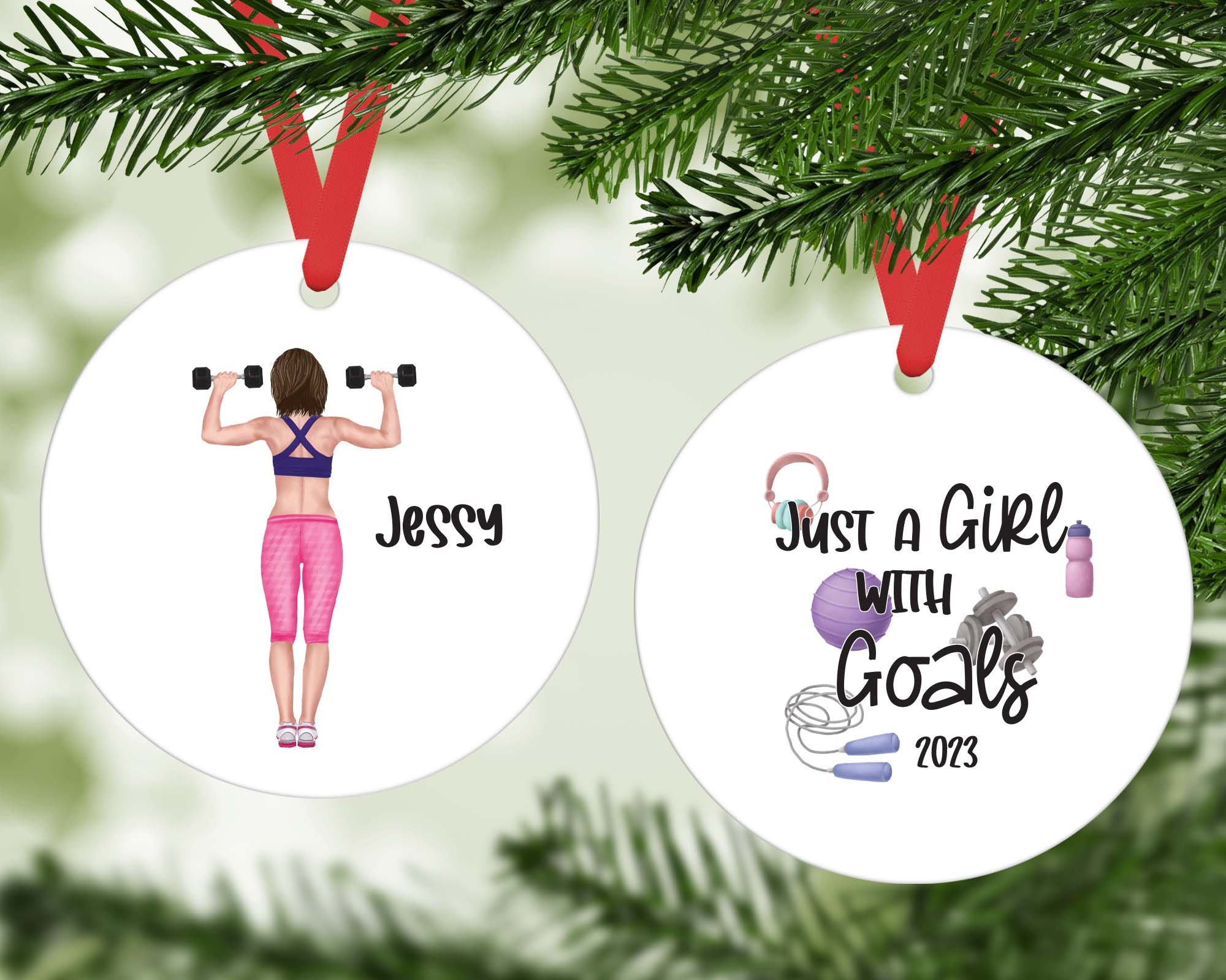 Weight Lifting Ornament Personalized Fitness Christmas Ornaments 2023  Personal Trainer Gifts for Men, Workout Ornament, Gym Ornament 