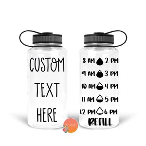 Water Bottle Tracker| Motivational Water Bottle| Personalized Water Bottle With Hourly Time Tracker| Custom Bottle| Time Stamp Water Bottle