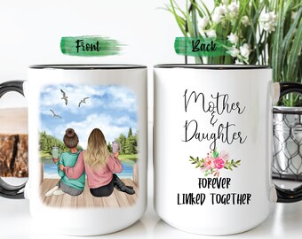 El amor entre madre e hija es para siempre / Taza personalizada para mamá / Regalos personalizados para mamá / Taza personalizada para mamá e hija / Regalo para madre e hija