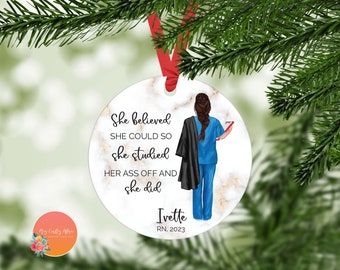 Nurse Ornament | Custom Ornament | Nurse Gifts | Nurse Graduation Gift | Labor and Delivery Nurse | Nurse Graduation |  Nurse Practitioner