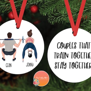 Christmas Ornaments | Friend Ornament| | Best Friend Gift | Custom Ornament | Personalized Ornament | Workout Gifts | Fitness Gifts