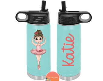 Ballerina Water Bottle | Ballerina Water Bottle | Kids Water Bottle | Water Bottle | Ballerina Gifts | School Water Bottle | Team Gifts
