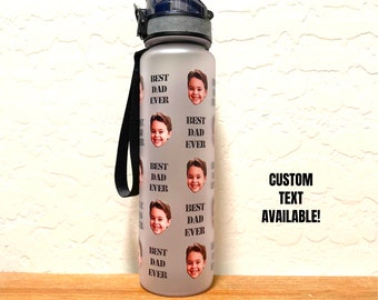 Custom Photo Water Bottle | Water Bottle Tracker | Personalized  Water Bottle | Water Bottle with Straw | Gym Water Bottle | Water Bottle