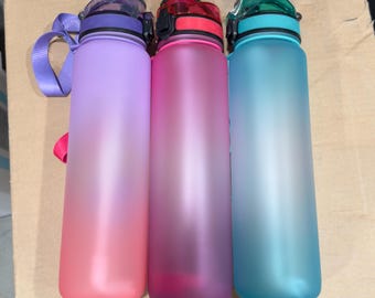 Blank  32oz Water Bottle, Straw & Fruit Strainer