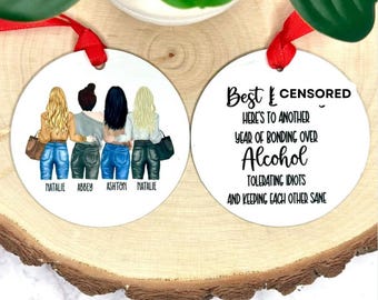 Best Friend Ornament | Personalized Gifts | Custom Ornament | Best Friend Gifts | Christmas Ornaments | Christmas Gifts |