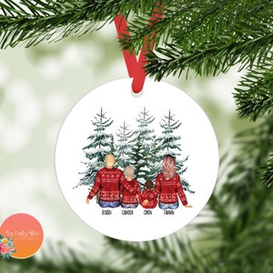 Custom Family Ornament | Family Portrait | Custom Ornament | Personalized Ornament | Gift For Mom | Family Ornament | Christmas Ornaments